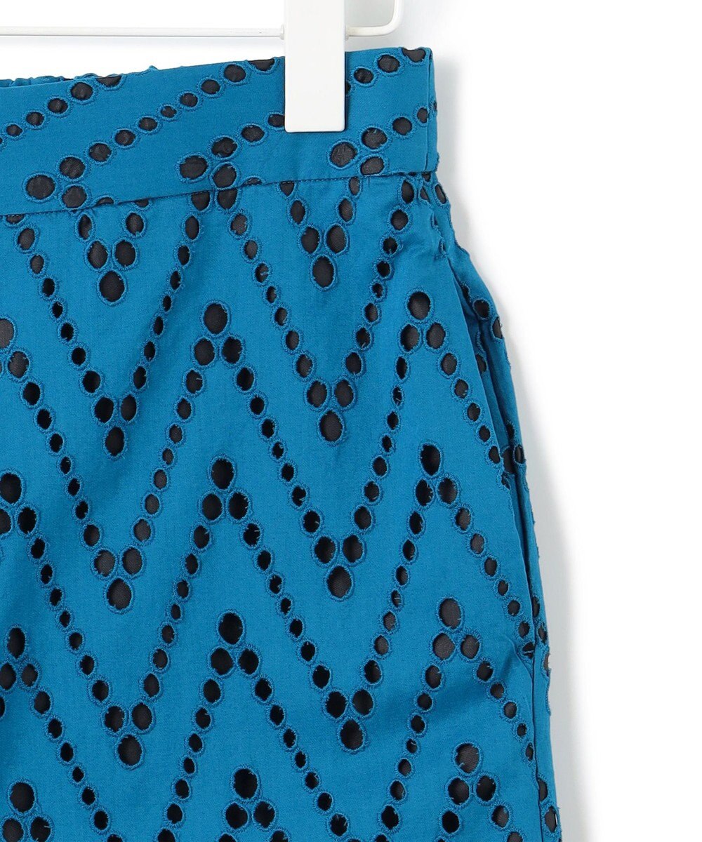 ICB 【洗える】 ヘリンボーンエンブロイダリー ワイドストレートパンツ 