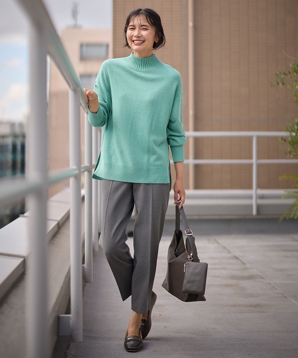 ANY 【洗濯機可/ストレッチ/ウエストゴム/裏起毛】マルチファンクションストレッチテーパードパンツ 