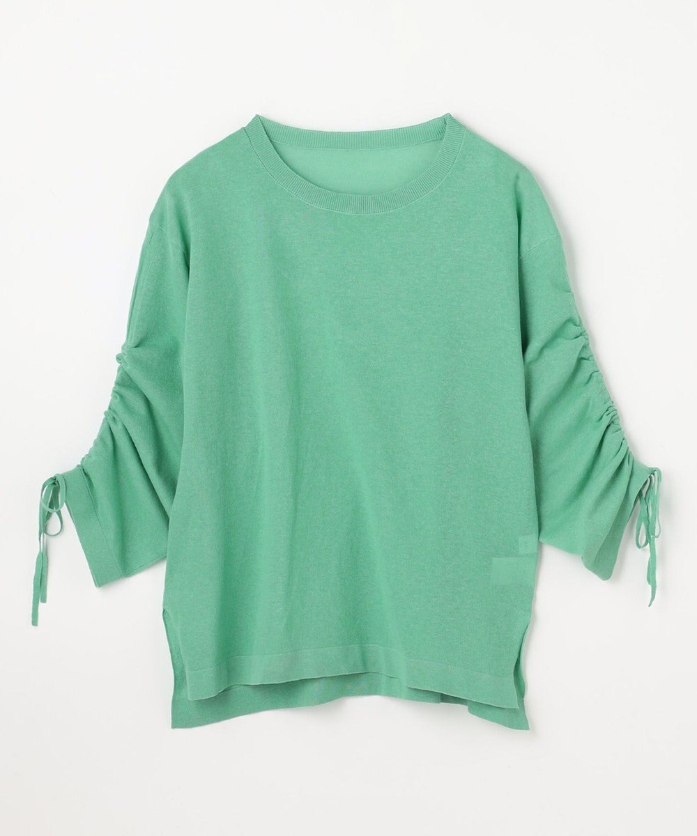 ANY L シアーシャーリングスリーブニット 