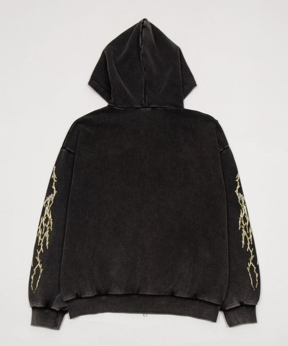 WEGO 【ユニセックス着用ITEM】ブリーチグラフィックZIPパーカー 