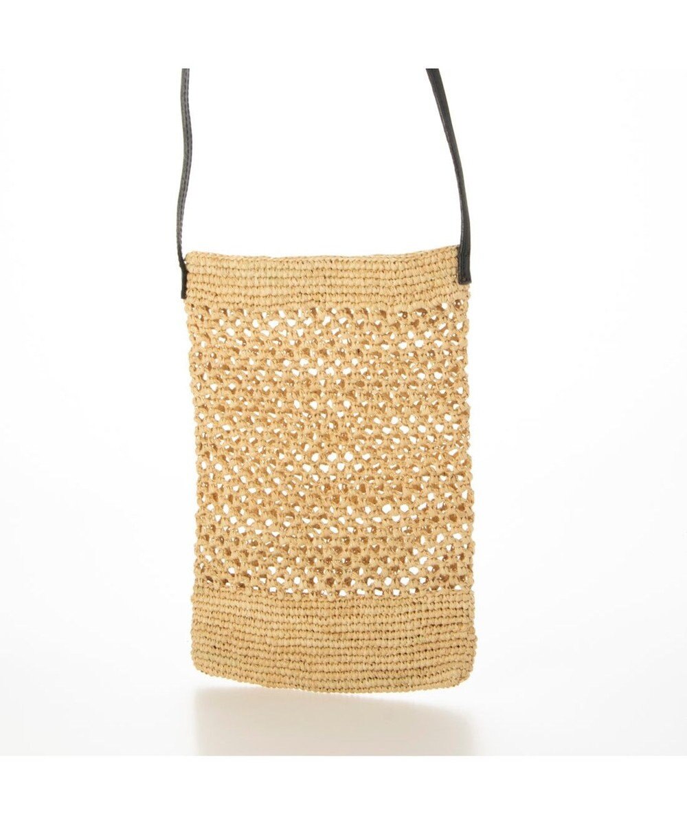 UNBILLION ペルケ perche / マダガスカルラフィア×姫路レザーミニショルダー 