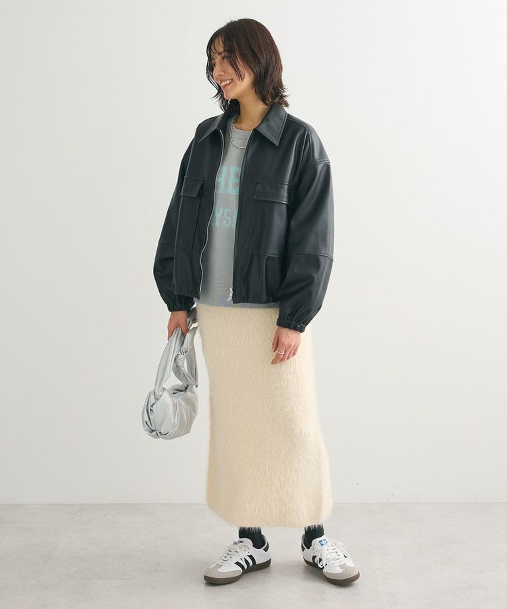 Green Parks ロゴラメニットプルオーバー 