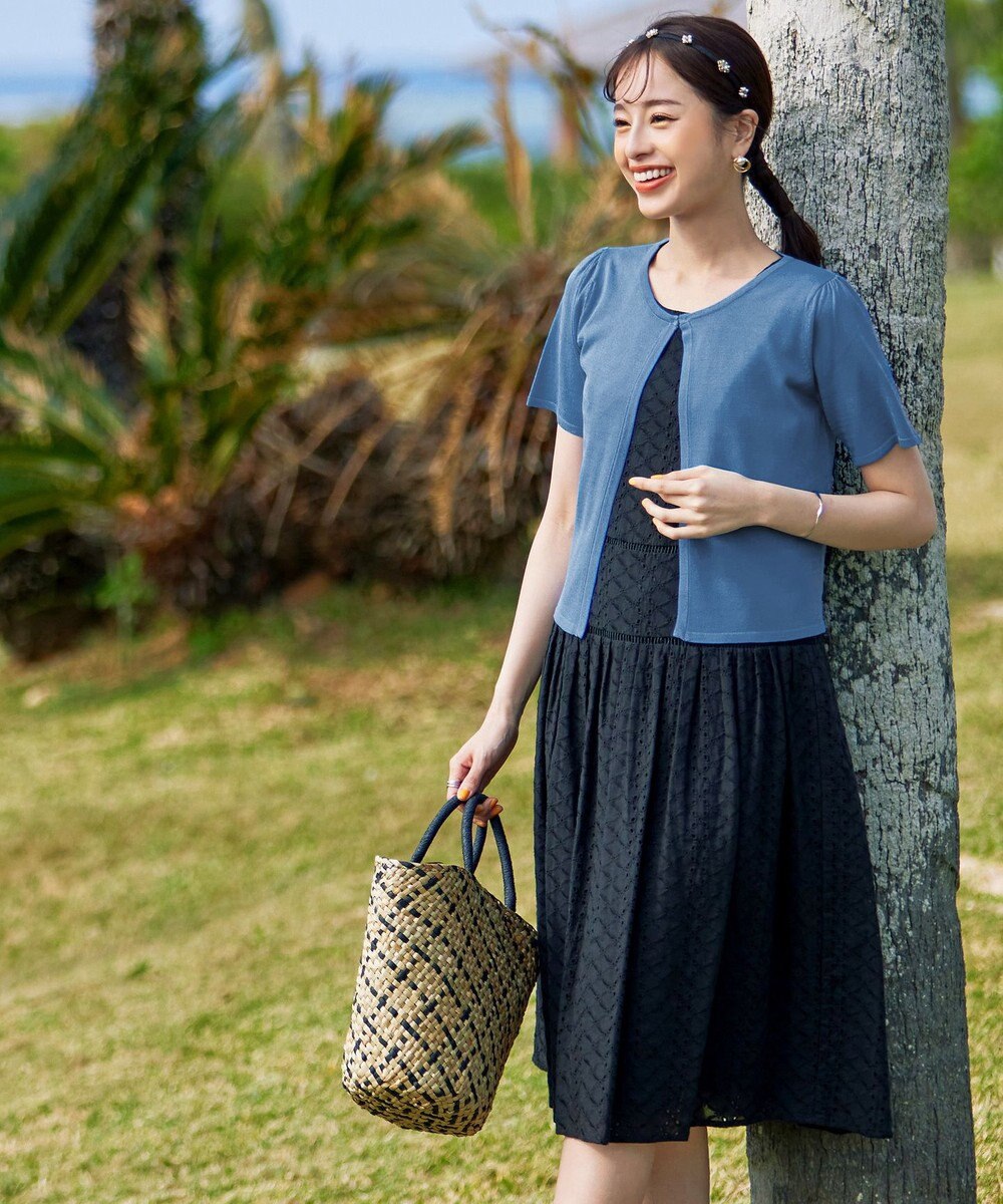 Tiaclasse シーグラスチェックバッグ 