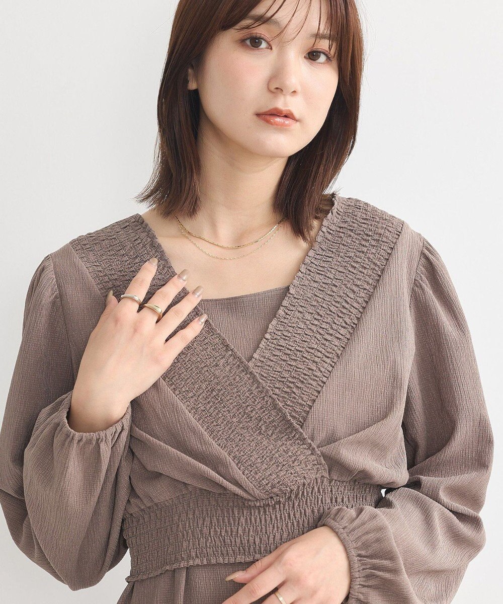 earth music&ecology ＳＥＴ２点カシュクールプルオーバー＋キャミワンピース 