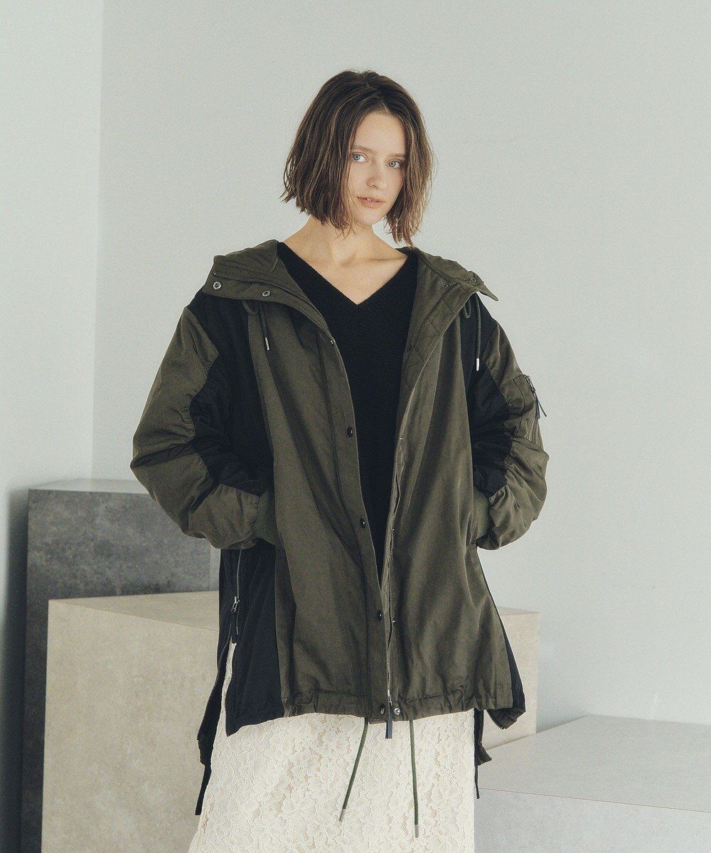 YECCA VECCA パディングフーディーコート 