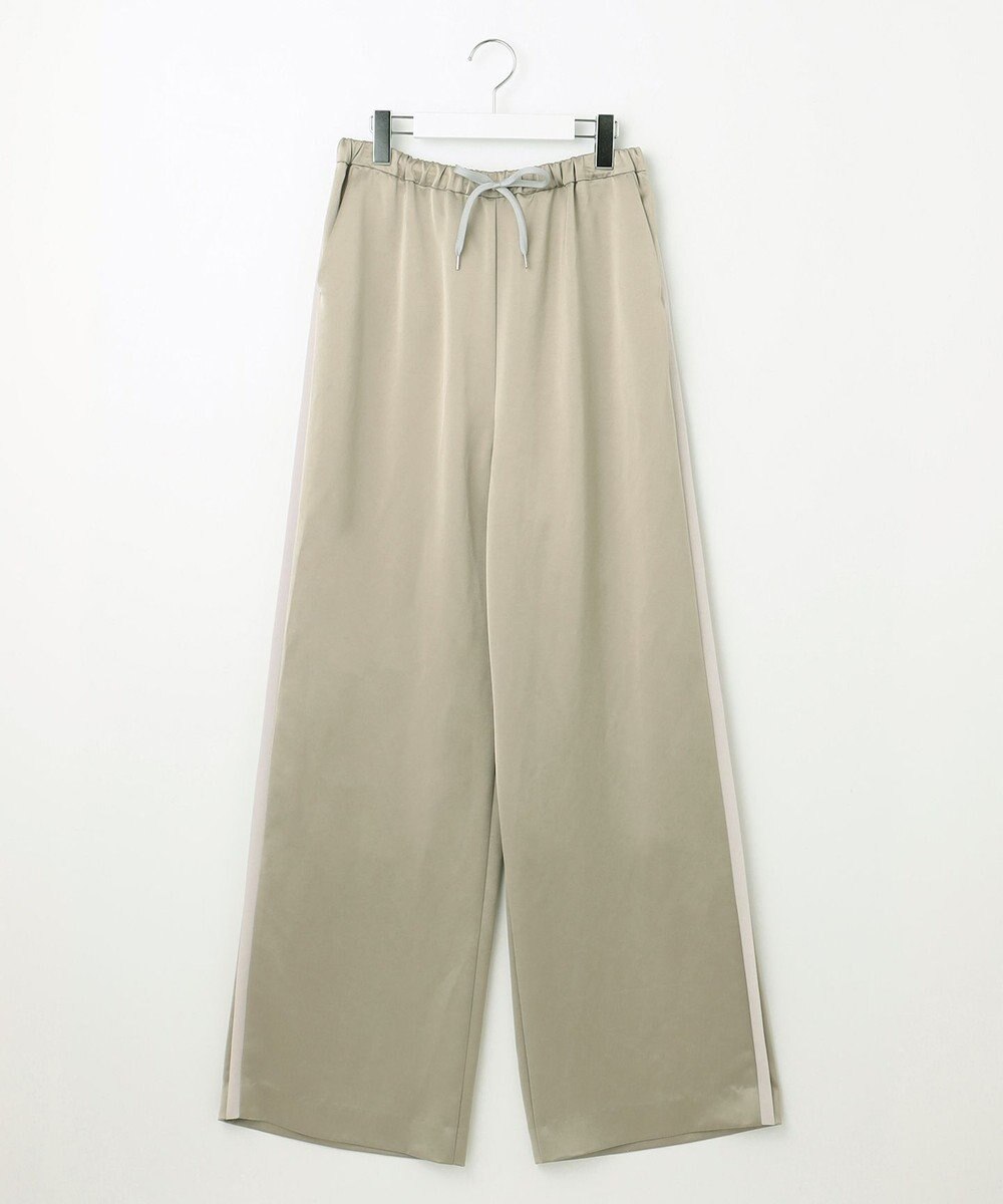 23区 S 【SLOW/一部店舗限定】ブライトサテン ライン パンツ 