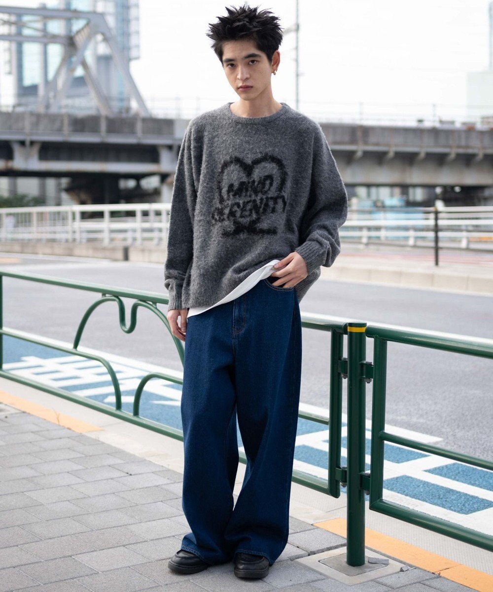 WEGO 【ユニセックス着用ITEM/MLサイズ展開】シャギーグラフィックプルオーバー 