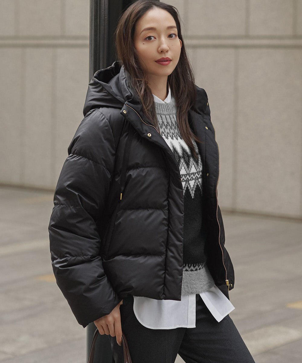 23区 L 【滝沢眞規子さん着用/VERY掲載】シレータフタ コンパクト ダウンコート 