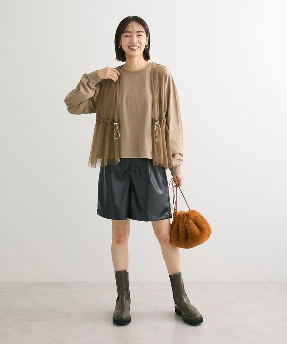 Green Parks レザーショートパンツ 