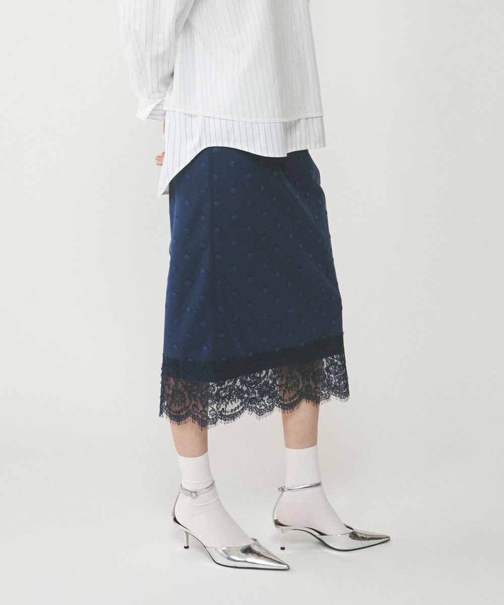 GRACE CONTINENTAL ドットチュールタイトスカート 