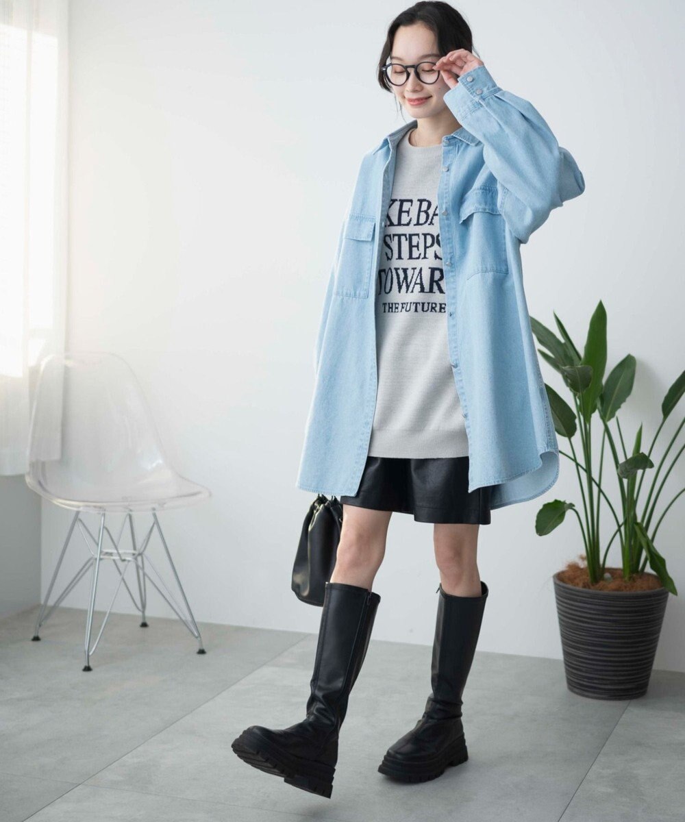 WEGO デニムBIGシャツ 