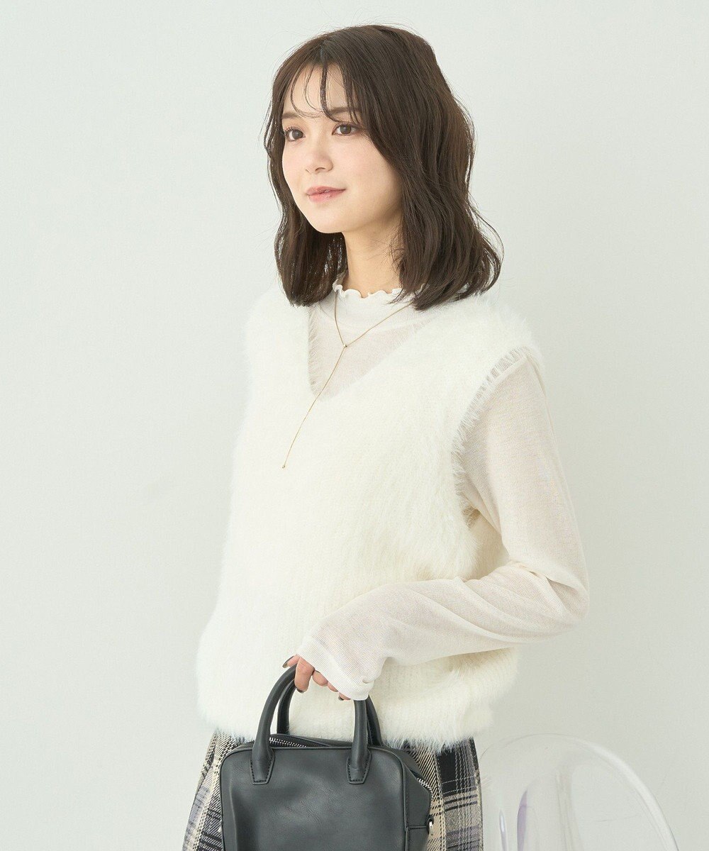 earth music&ecology シャギーベスト 