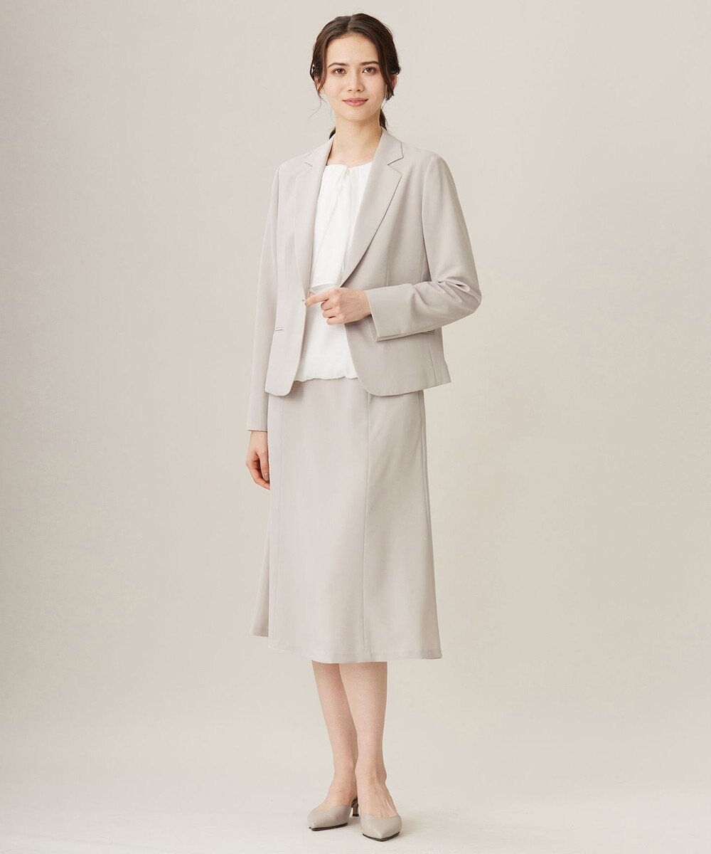 自由区 【セットアップ対応・UVカット・接触冷感・洗える】ライトストレッチフレア スカート 