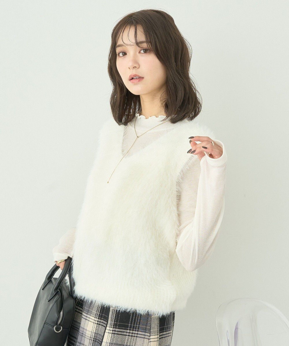 earth music&ecology シャギーベスト 