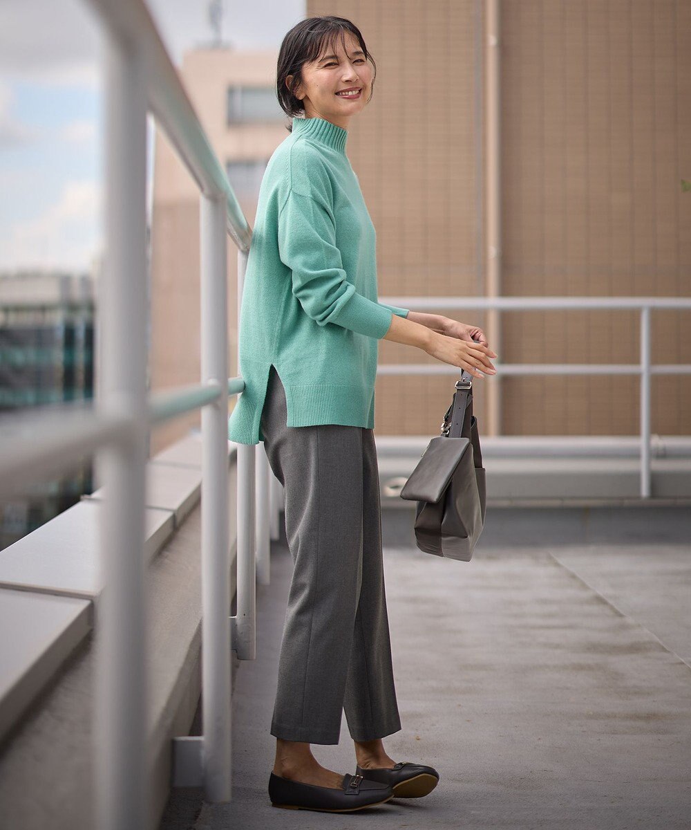 ANY 【洗濯機可/ストレッチ/ウエストゴム/裏起毛】マルチファンクションストレッチテーパードパンツ 