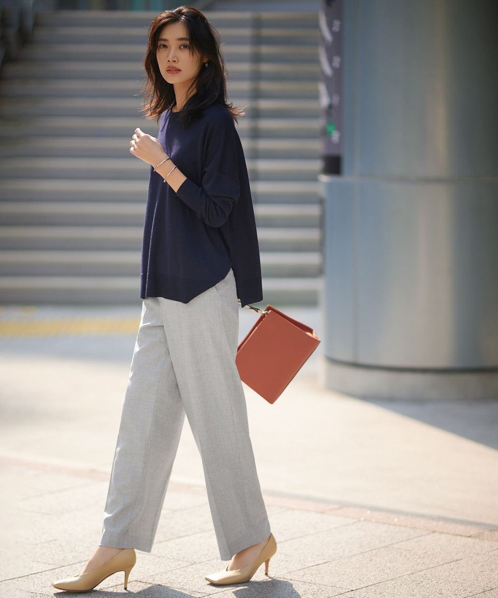 23区 【12色展開/新色追加】ウーステッドウール ビッグシルエット ニット 