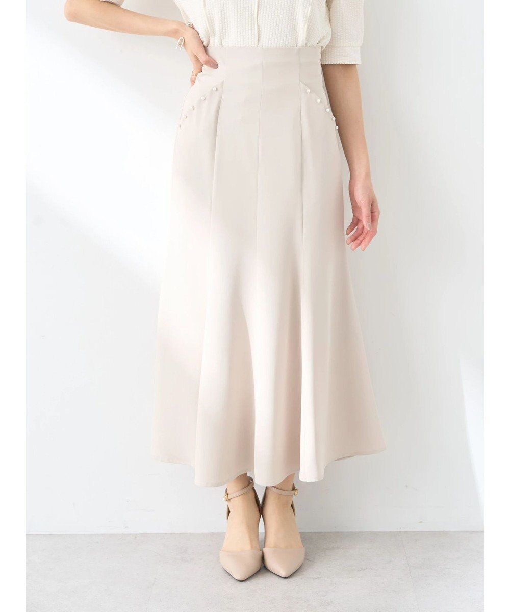 earth music&ecology パール付きマーメイドスカート 