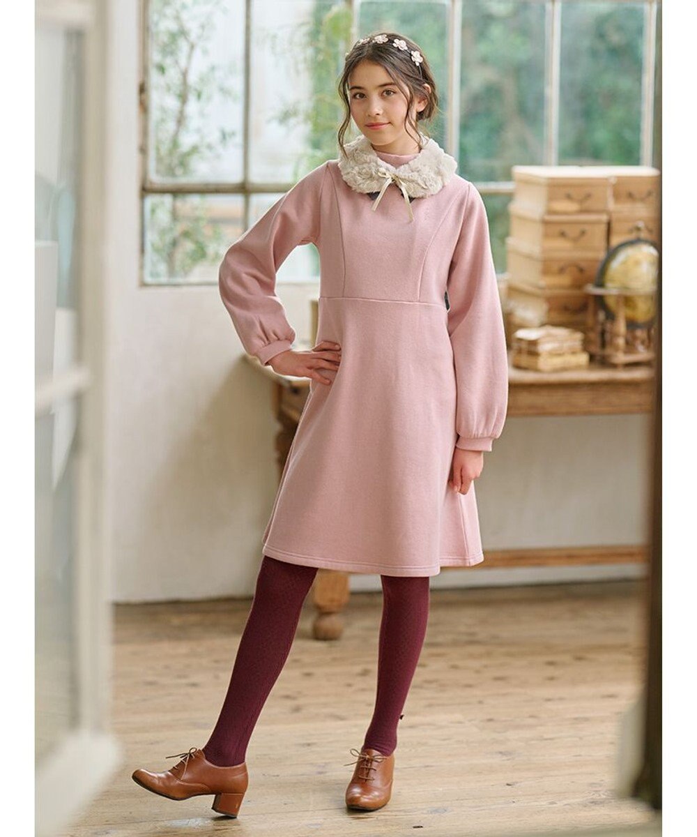 組曲 KIDS 【150-160cm】リボンタイ ワンピース 