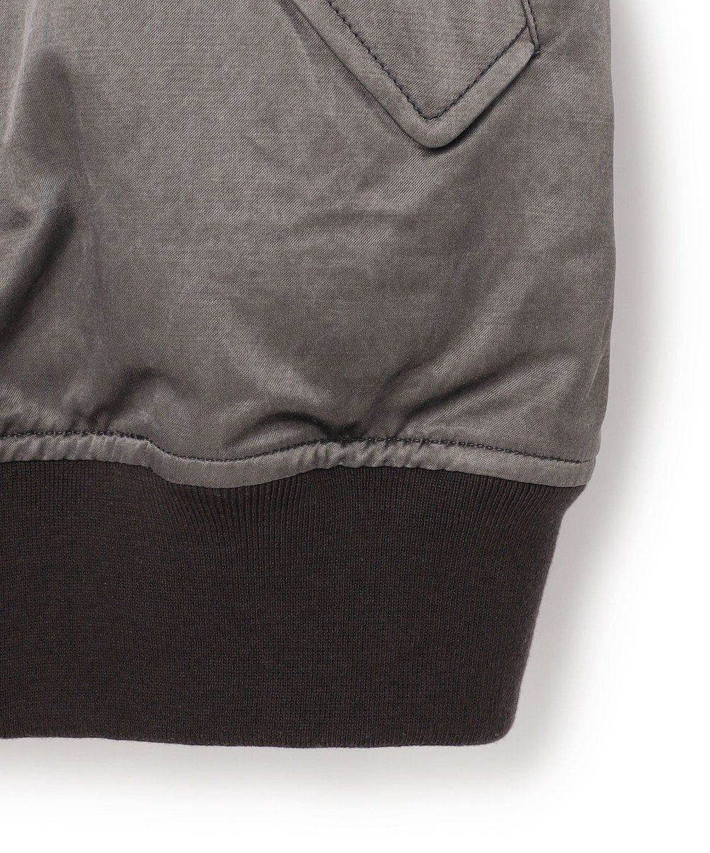 J.PRESS MEN 【J.PRESS ORIGINALS】Bleach Viscose Cotton Satin Flight Jacket / Japan Made 