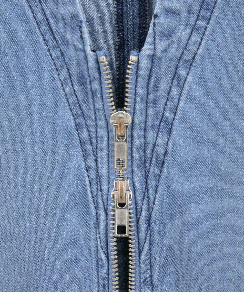 Green Parks ・ＳＵＧＡＲ　ＳＰＯＯＮ　Ｗ－ＺＩＰデニムミニワンピ 