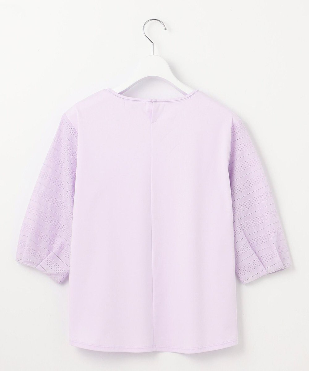 J.PRESS LADIES L 【WEB限定カラーあり】スムースジャージー 刺繍スリーブ カットソー 