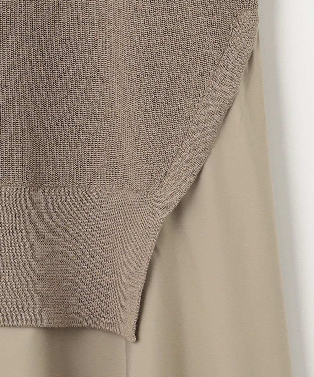 自由区 L 【カタログ掲載・洗える】ハイツイストコットンアセテート異素材コンビ ワンピース 