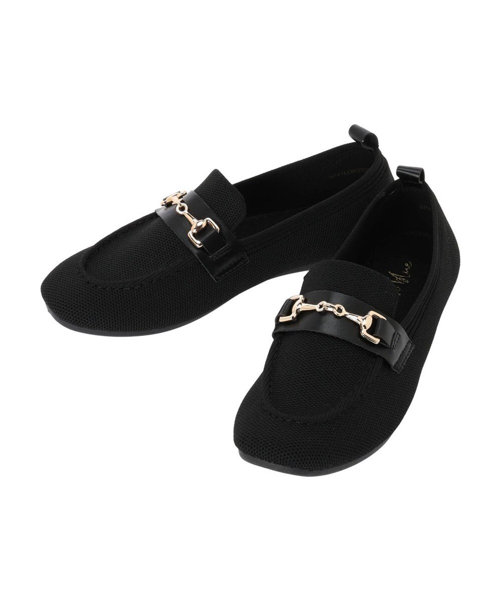 Green Parks ・ｒｉｃｈ　ｂｌｕｅ　ニットローファー 