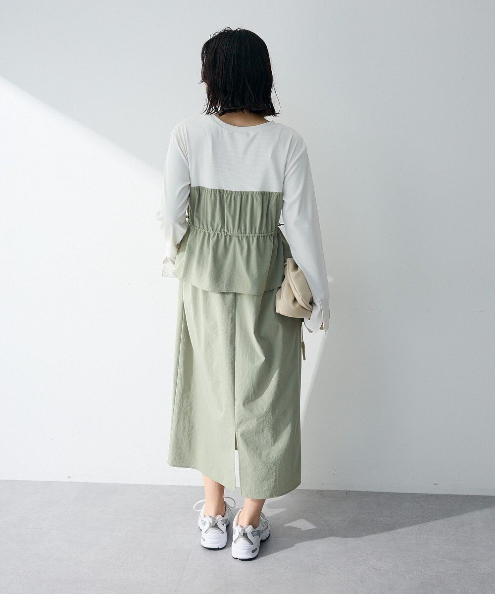 Green Parks ペプラムドッキングワンピース 