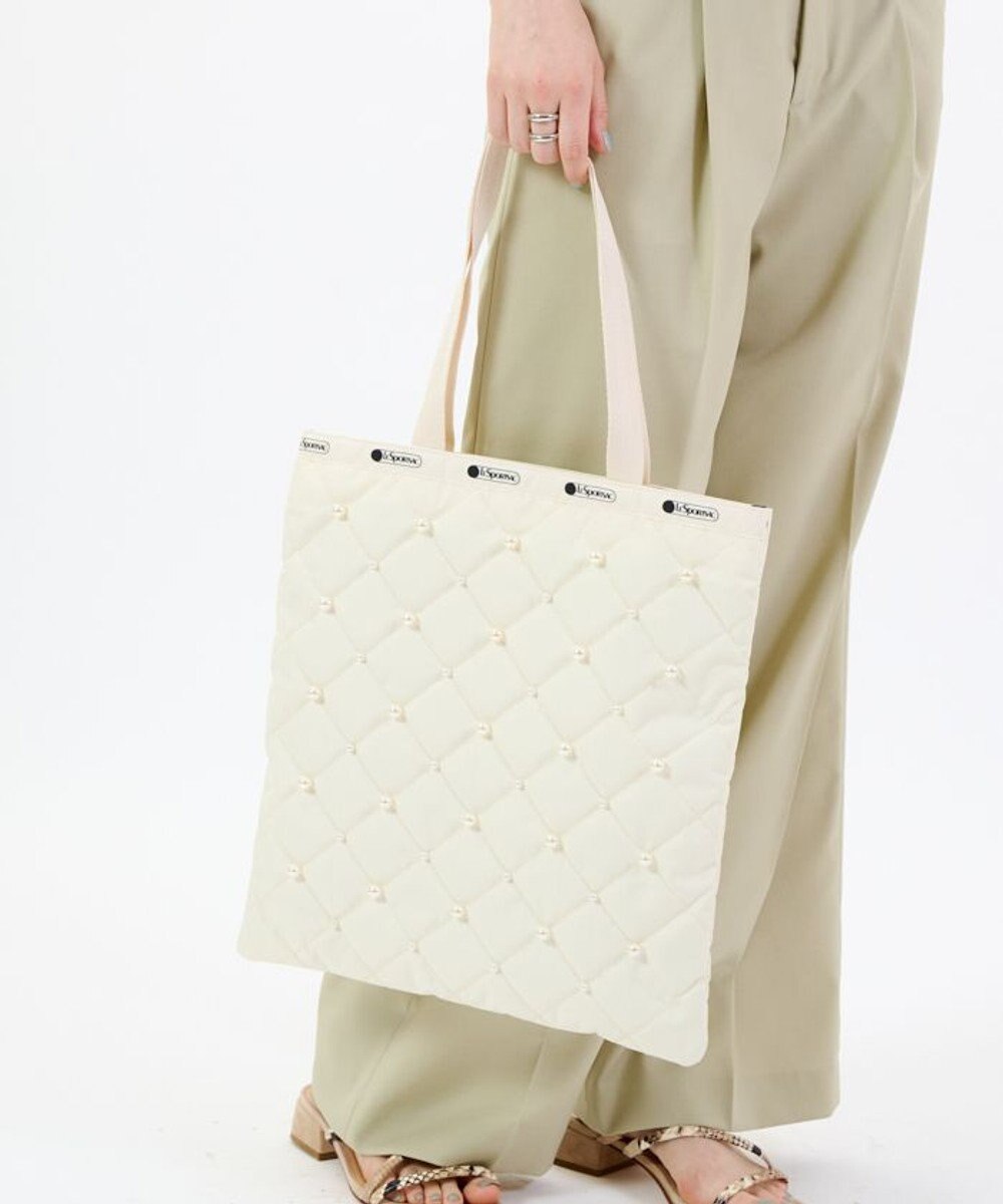 LeSportsac LG EMERALD TOTE W/ PEARLS/スターライトパール 