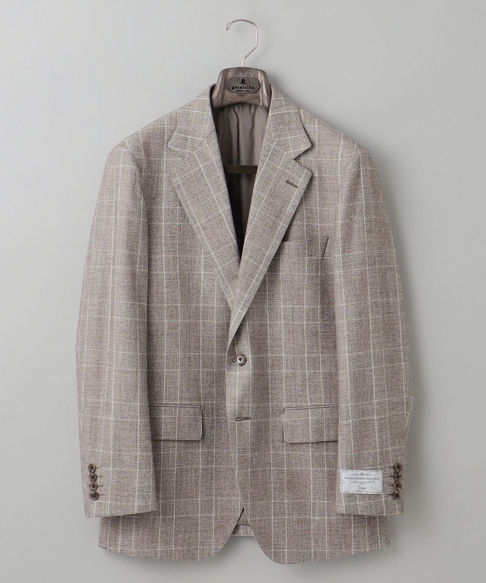 GOTAIRIKU 【CANONICO/カノニコ】サキソニーウールコットンブレンド ジャケット_ブラウンチェック 