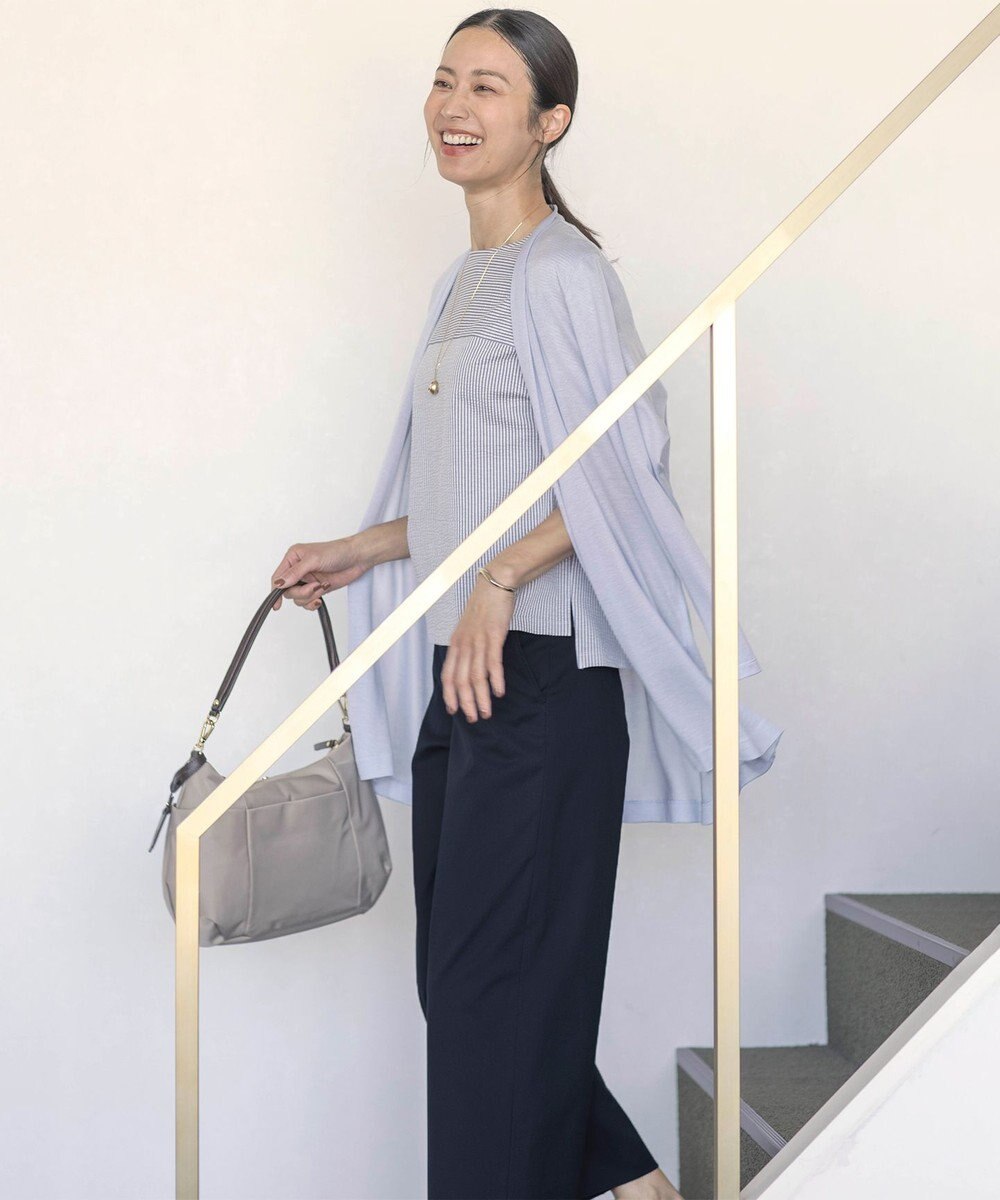 J.PRESS LADIES セルロースジャージー ロング カーディガン 