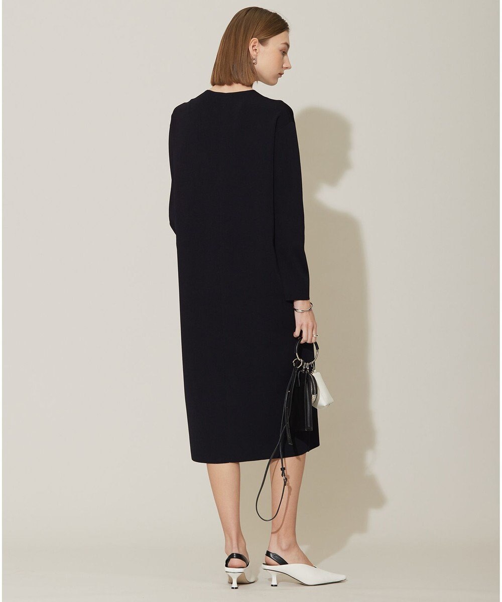 ICB L 【洗える】 シンセティックフルニードル Vネックワンピース 