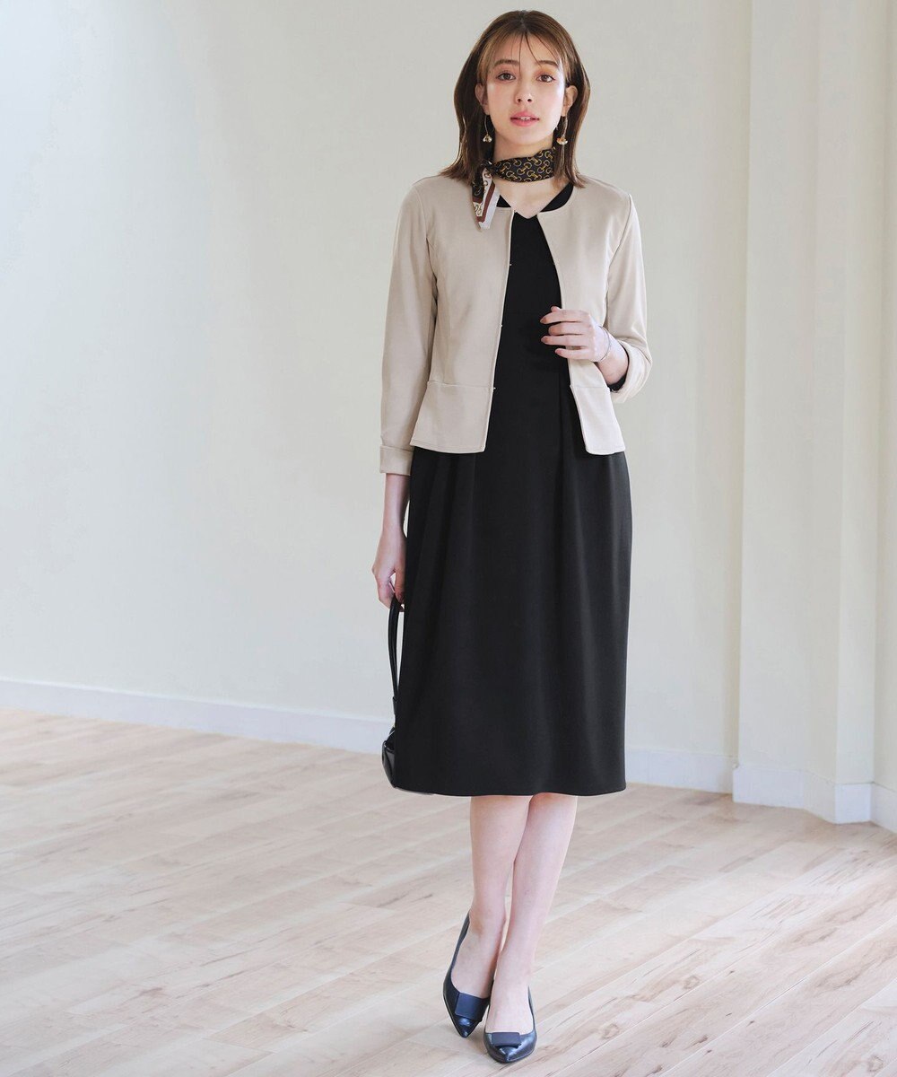 Tiaclasse 【新色追加・洗える】ノーカラーカットソージャケット 