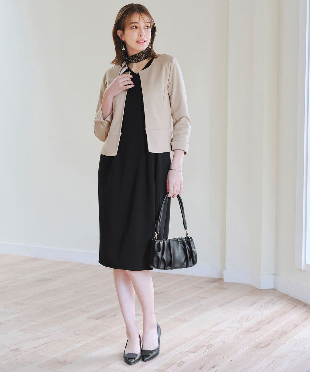 Tiaclasse 【新色追加・洗える】ノーカラーカットソージャケット 