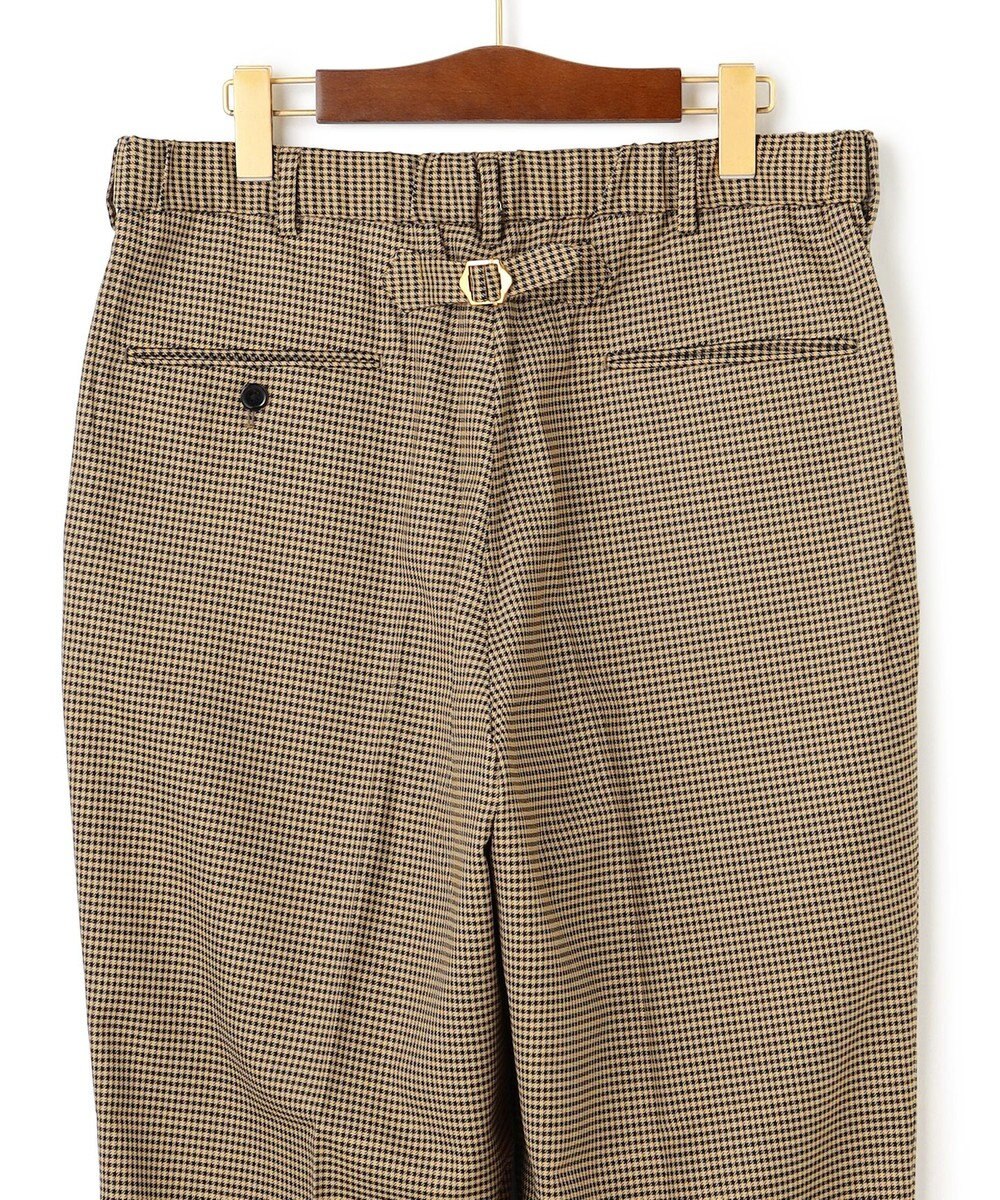 J.PRESS MEN 【J.PRESS ORIGINALS】Wool Polyester Gun Club Check Spindle New Piped Stem Slacks 