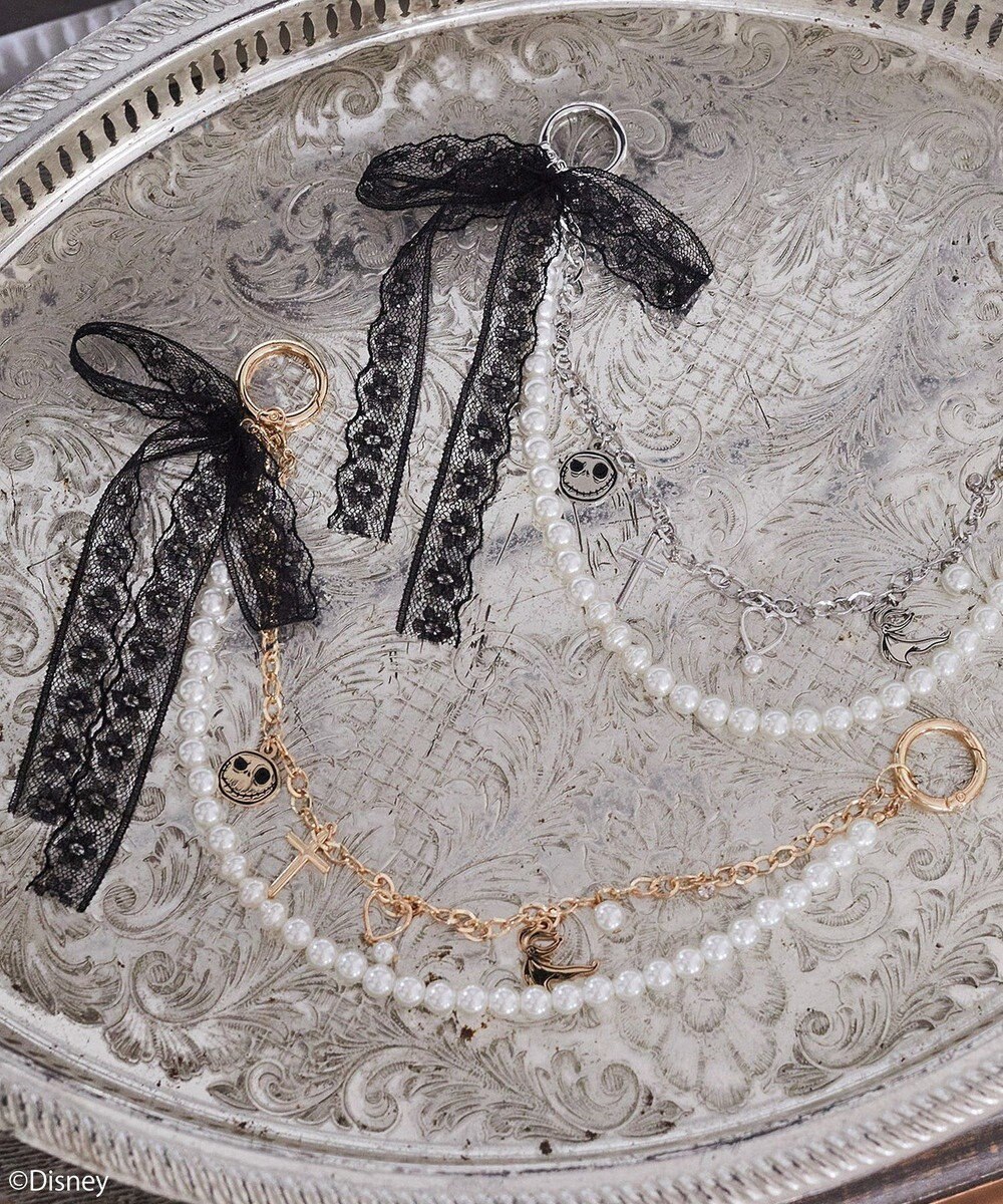 earth music&ecology ナイトメア／レースリボン付きチャーム 