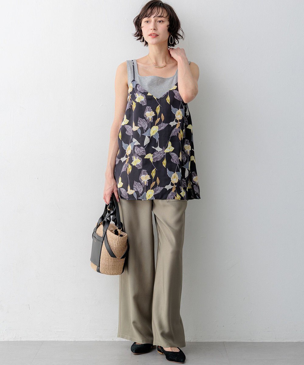 23区 【先行予約】ブライトカルゼ ワイド パンツ 