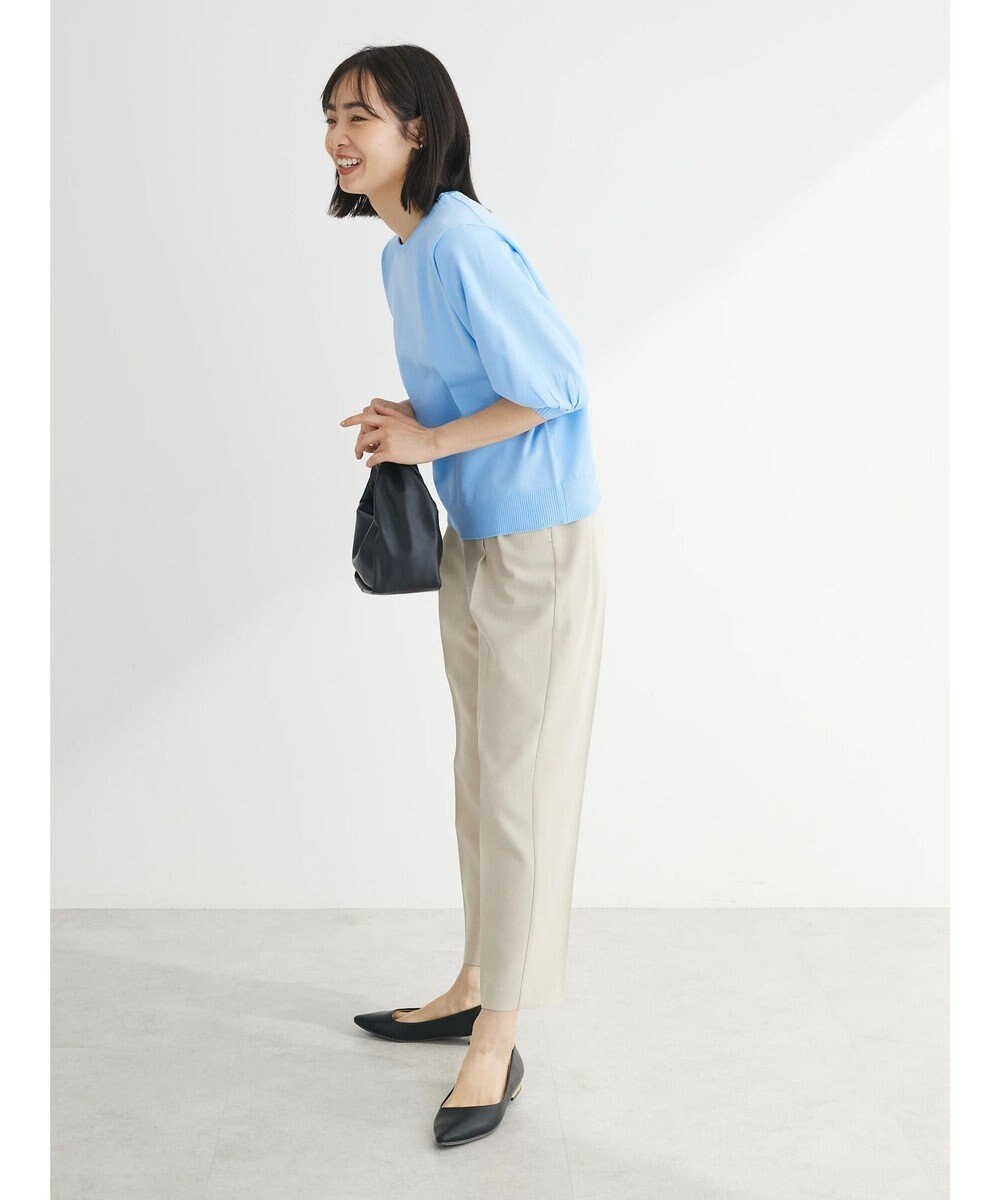 Green Parks パフ５分袖ニットプルオーバー 