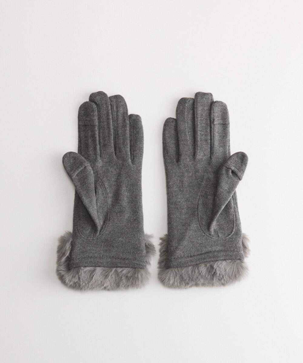 ORuKuBET リングビジューエコファー ジャージグローブ(WOMEN)【タッチパネル対応】 