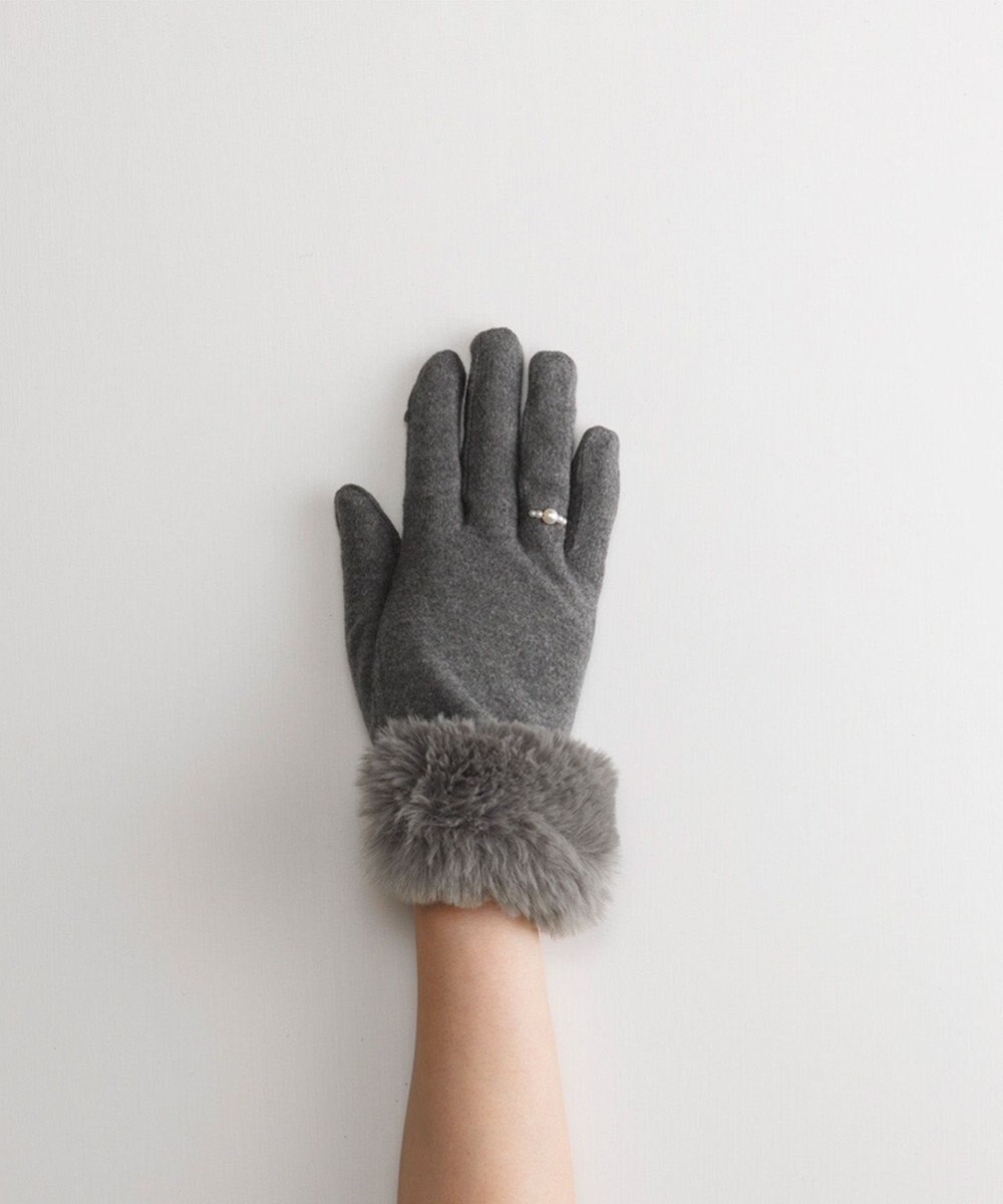 ORuKuBET リングビジューエコファー ジャージグローブ(WOMEN)【タッチパネル対応】 