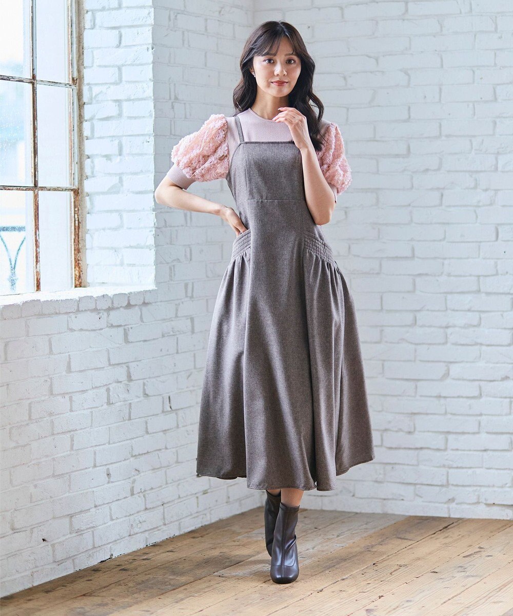 Feroux ブーケスリーブ ニットプルオーバー 