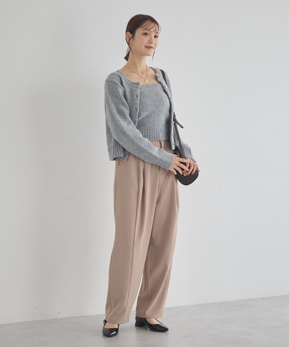 earth music&ecology 【セット2点】SET2点フラワースパンコールカーデ＋ビスチェ 