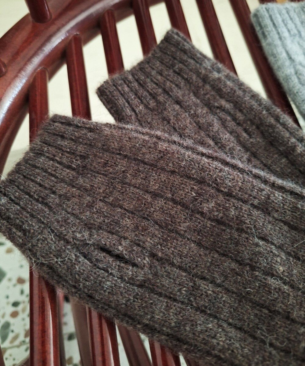 TOQUE 〈大草直子さんアドバイザー〉ベビーアルパカ×ウール縮絨ニットアームウォーマー 