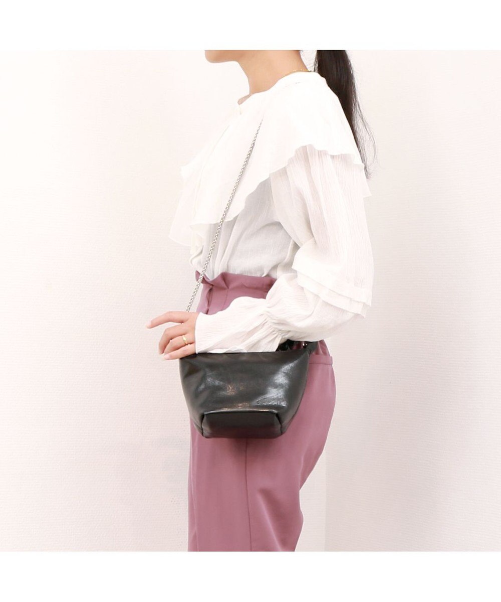 UNBILLION カシュカシュ cachecache / ギャザーハンドルメタリックミニショルダー 