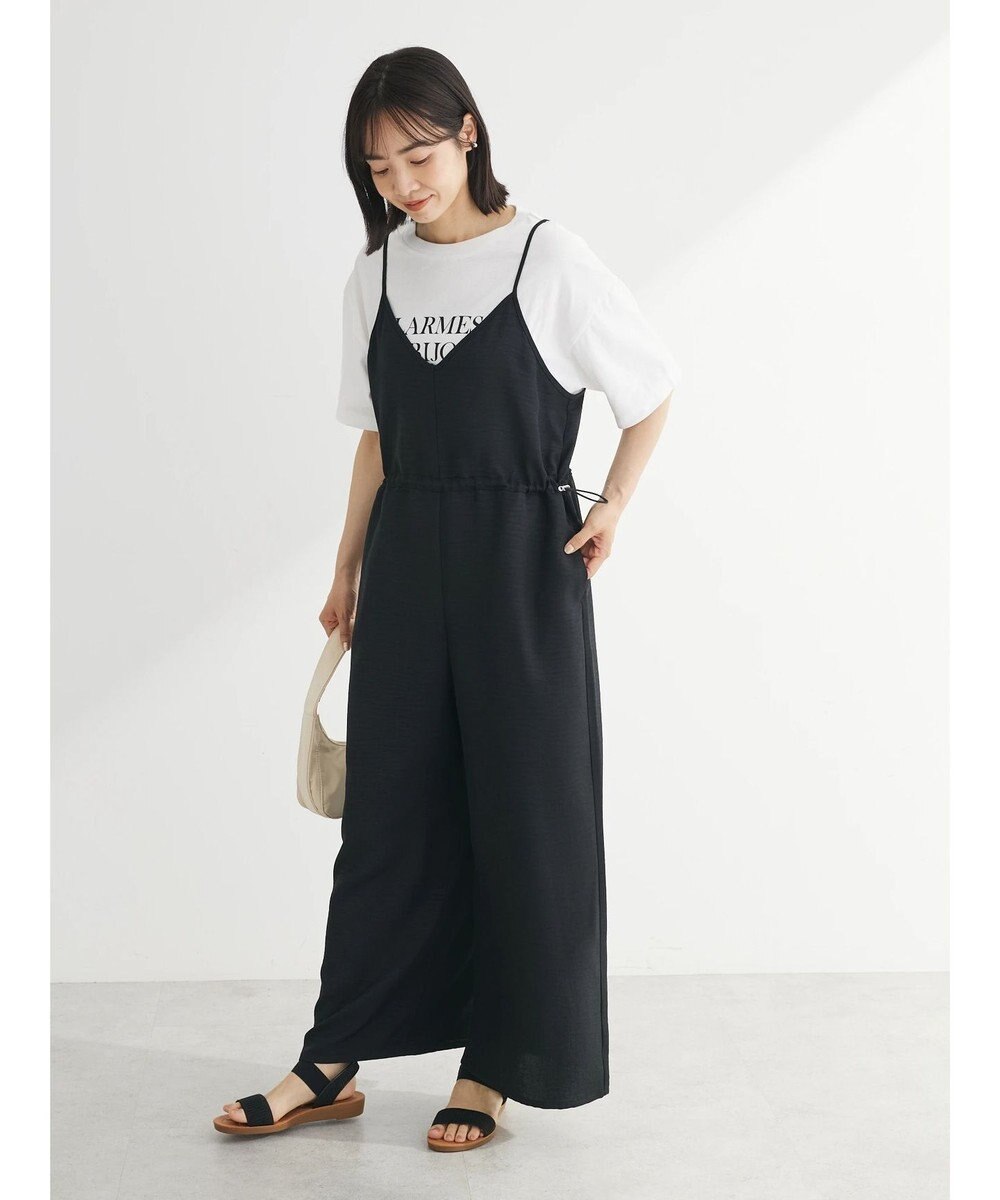 Green Parks 冷やっとすずやかウエストドロストサロペット 