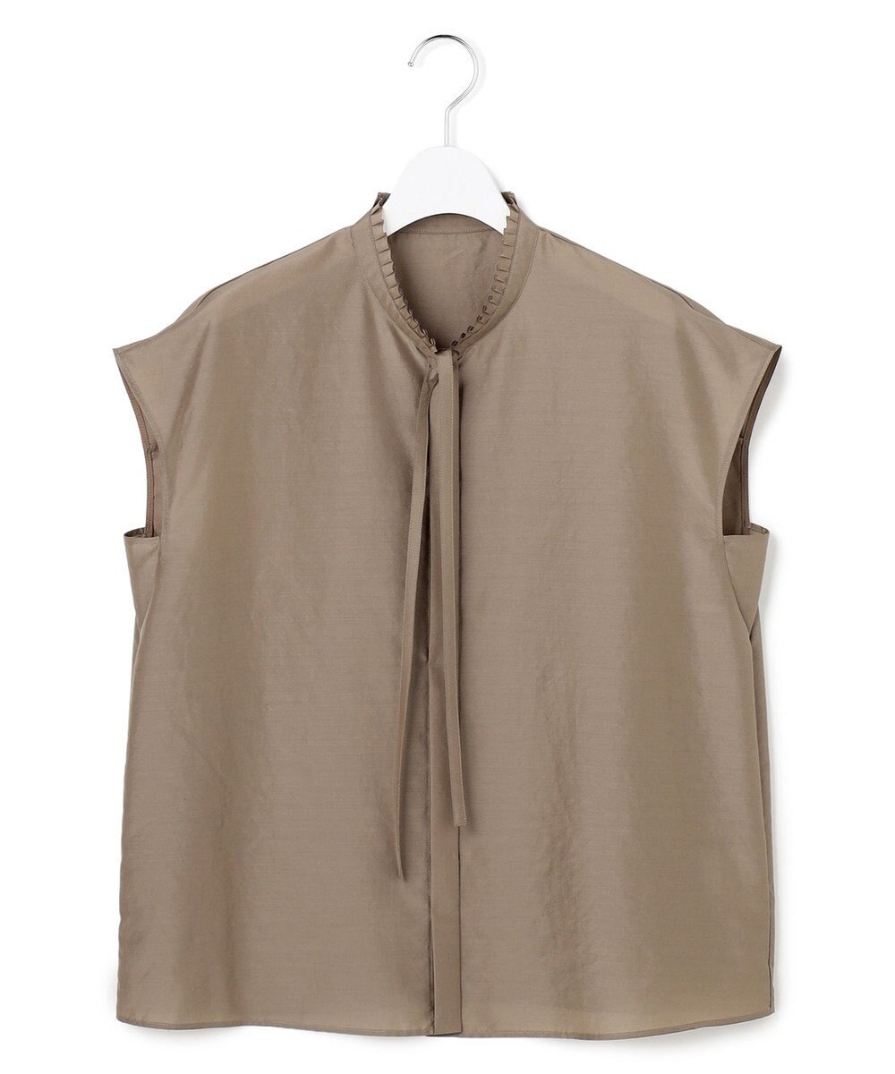 ICB L 【新色追加・CLASSY.掲載】セシェシルキーローン フレンチスリーブボウタイブラウス 