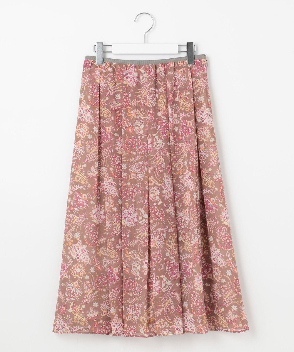 自由区 【速乾性・放湿性・防シワ性】サラサプリント タックスカート 