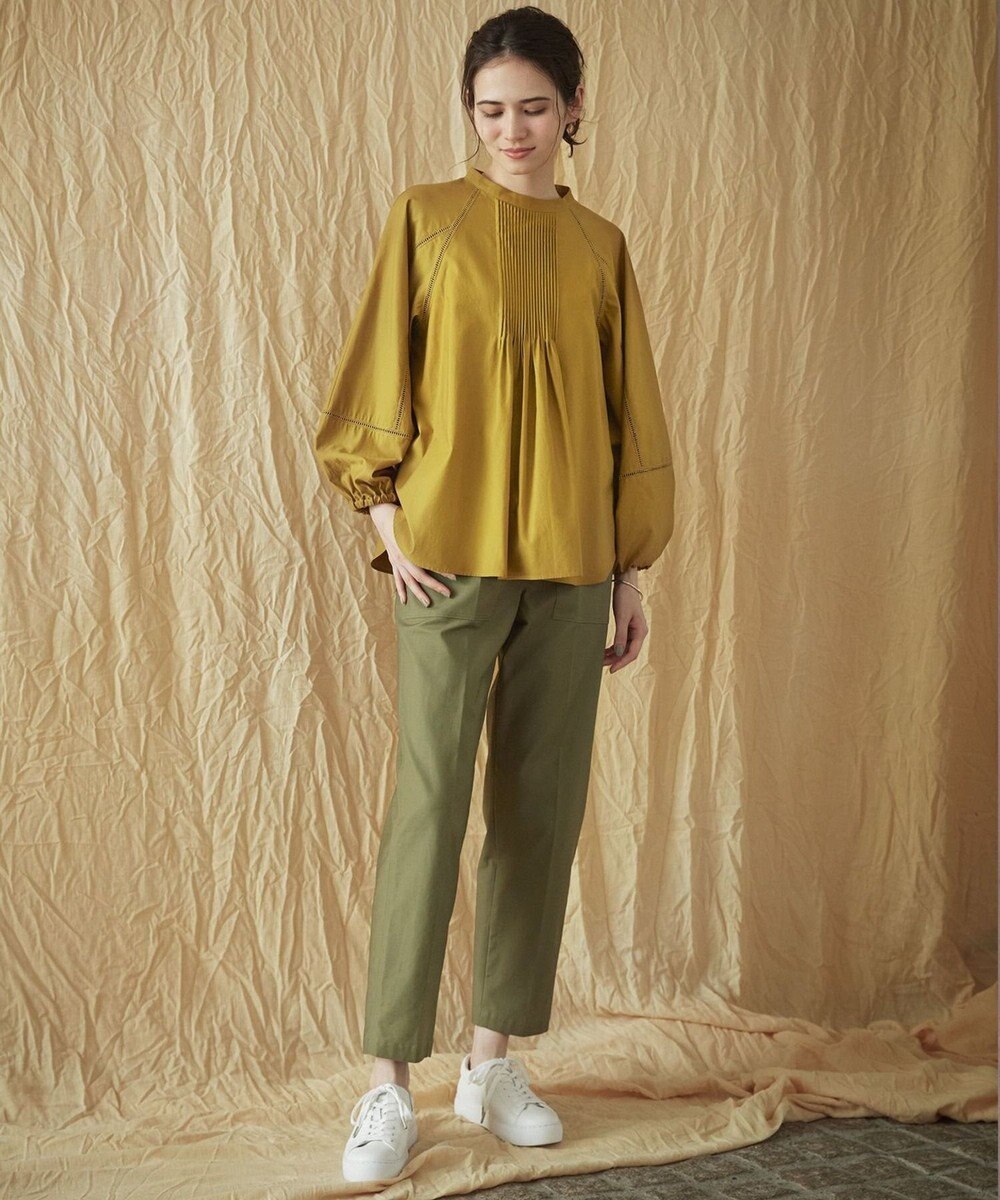 23区 L 【SLOW/洗える】バックサテンストレッチ ベイカーパンツ 