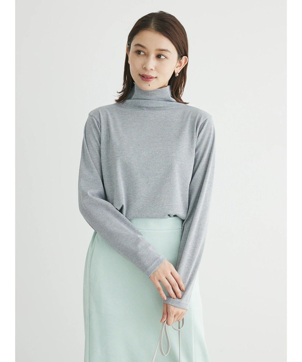 Green Parks ラメリブタートルカットソー 