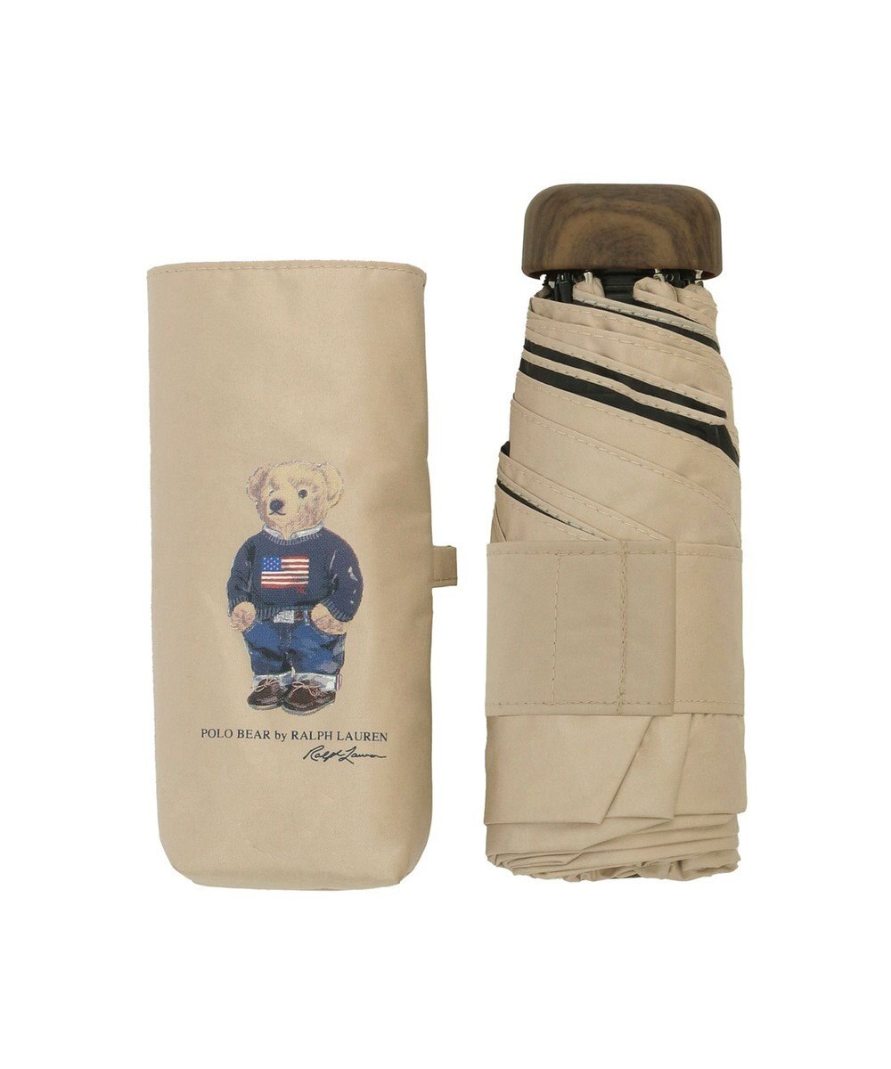 MOONBAT 【WEB限定】POLO RALPH LAUREN(ポロ ラルフローレン) 晴雨兼用日傘 折りたたみ傘 コンパクト ポロベア 一級遮光 遮熱 UV 